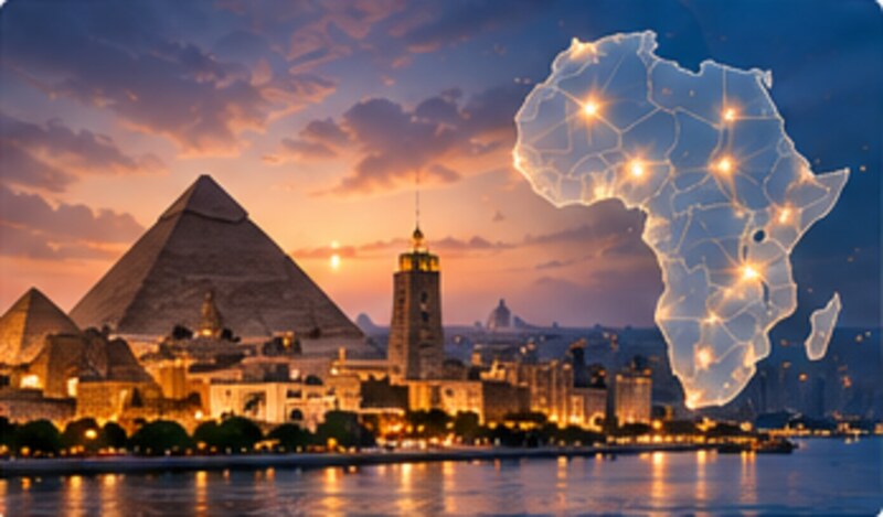 Africa regional skyline