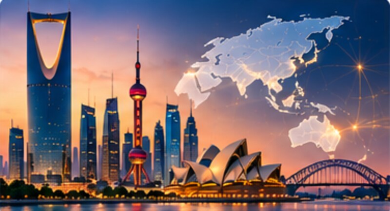 Asia & Australia regional skyline