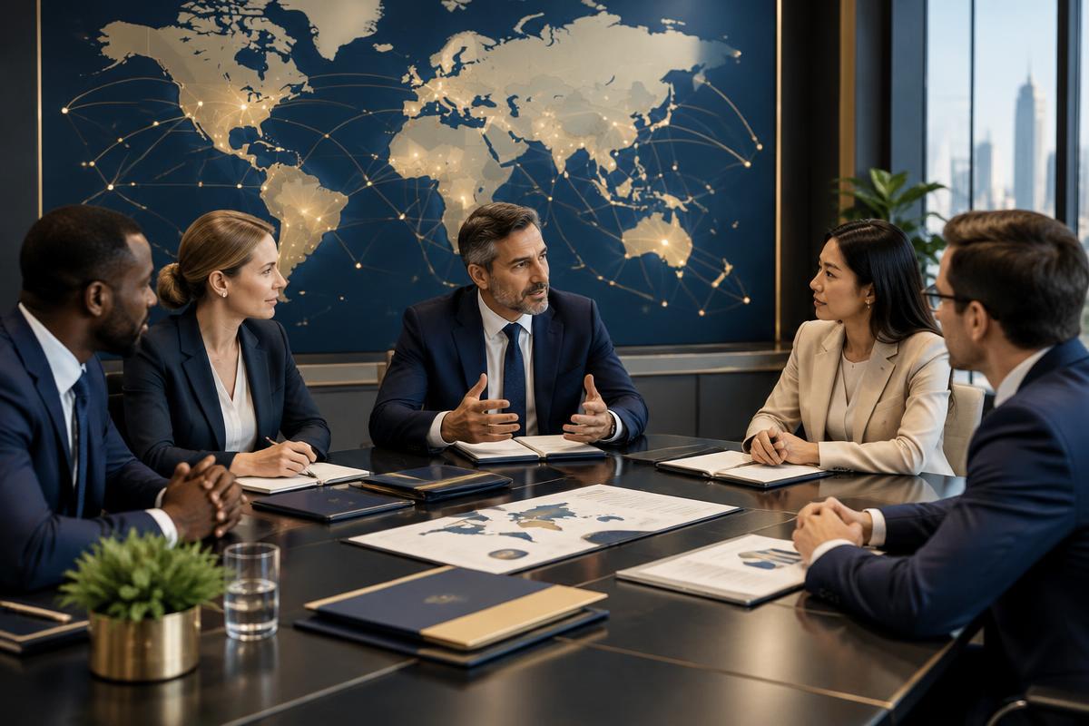 Commercial market-entry strategy meeting